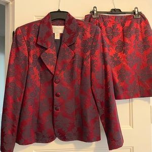 Hugo Buscati Burgundy Skirt Suit